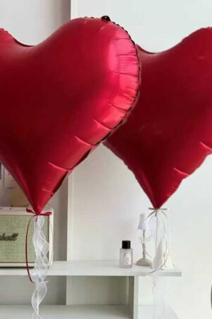 Balon foliowy serce czerwone matowe 20 cali 50cm, 50szt