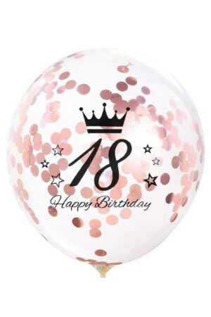 Balony z konfetti-18th birthday