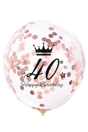 Balony z konfetti-40th birthday