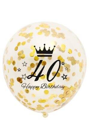 Balony z konfetti-40th birthday