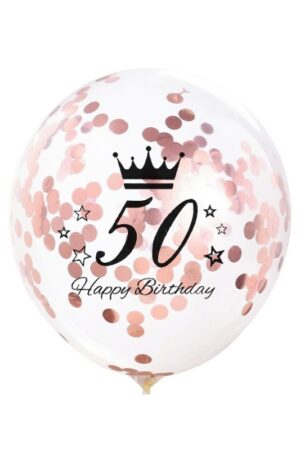 Balony z konfetti-50th birthday