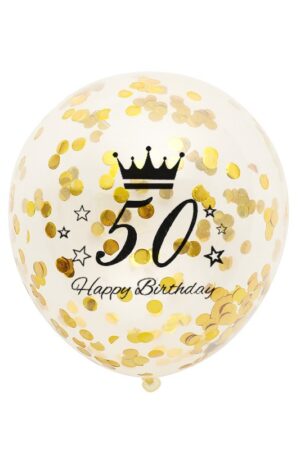 Balony z konfetti-50th birthday