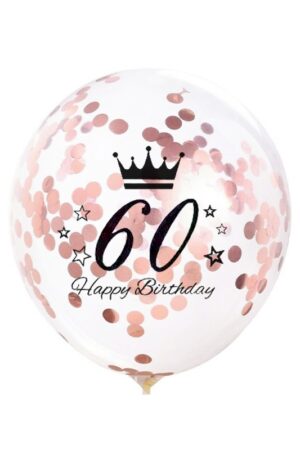 Balony z konfetti-60th birthday