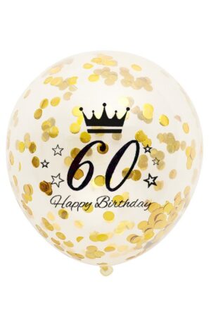 Balony z konfetti-60th birthday
