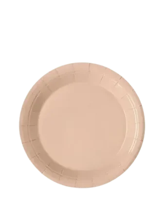Talerzyki papierowe beżowe 6szt