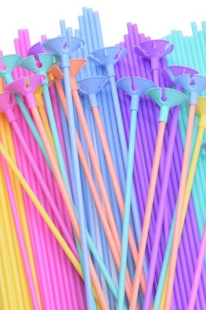 Patyczki do balonów pastelowe mix kolor 10szt