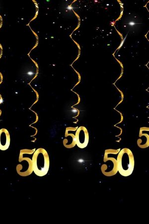 Świderek girlanda  50 urodziny 80cm, 5szt