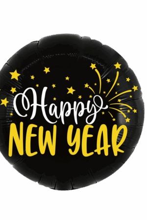 Balon foliowy okrągły 18cali 45 cm Happy New Year