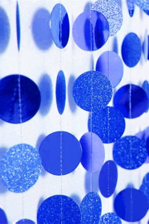 Girlanda Papierowa Dekoracyjna Niebieska 4m