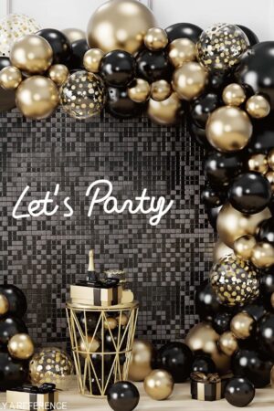 Girlanda balony czarno-złota