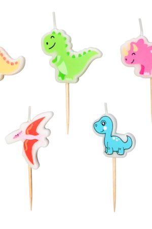 Świeczka Dino Dinozaury 5szt