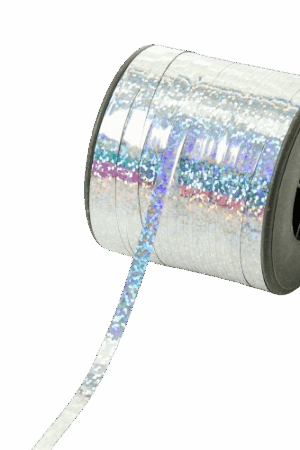 Wstążka srebrna holograficzna 90m
