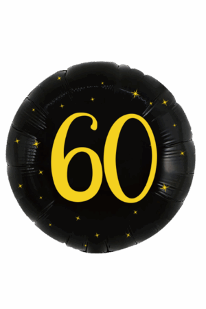 Balon foliowy okrągły 18cali 45 cm, 60 urodziny