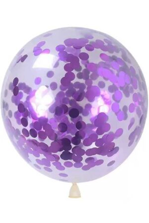 Balon lateksowy konfetti fioletowe, 12 cali 100szt