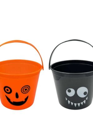 Dekoracja Halloween wiaderko na cukierki, łakocie