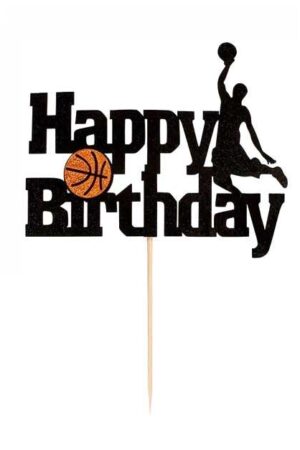 Topper na ciasto, tort Happy Birthday Piłka Koszykowa, Koszykówka