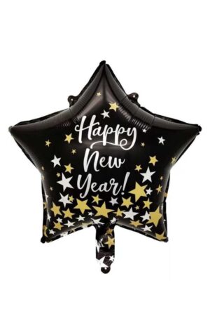 Balon foliowy gwiazda 18 cali 45 cm Happy New Year 50szt
