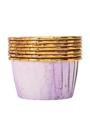 Foremki do babeczek 50szt marmurkowy fioletowy