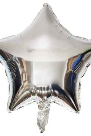 Balon foliowy gwiazda 18 cali Srebrny 50szt