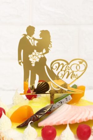 Topper na tort Mr&Mrs ślub