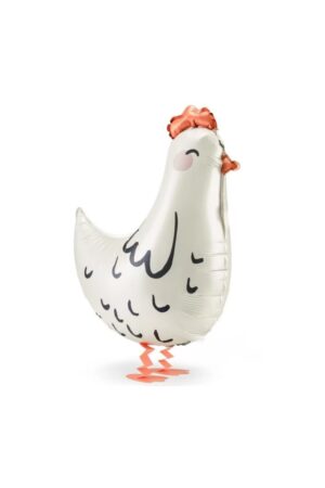 Balon foliowy Kura Kurka biała 45,5x50 cm