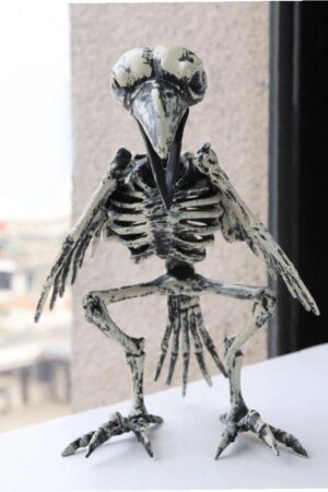 Dekoracja Halloween szkielet ptak 21 cm