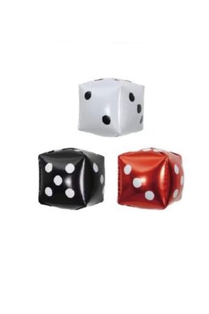 Balon foliowy kostka Casino Kasyno 3szt