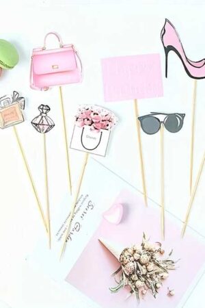 Topper na ciasto, tort babeczki Girl 8szt