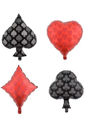 Balon foliowy Karta Kasyno 4szt