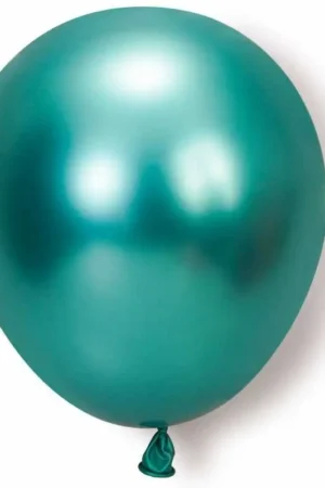 Balon lateksowy 100szt zielony chrom 10cali, 25cm