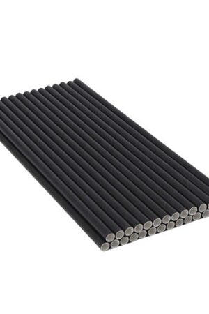 Słomki czarne 10szt , papierowe