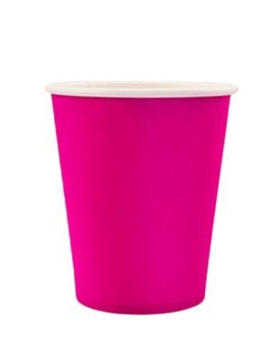 Kubeczki papierowe fuksja 6szt