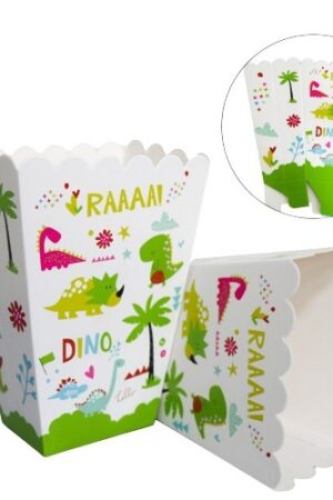 Pudełka na popcorn Dino 6szt