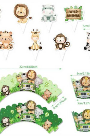 Owijki do babeczek , pikery zwierzątka 16szt