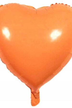 Balon foliowy serce 18 cali 45 cm pastelowy pomarańczowy 50szt