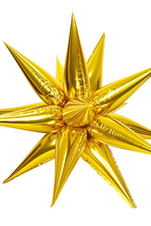 Balon foliowy Gwiazda 3D złoty 70cm 26cali