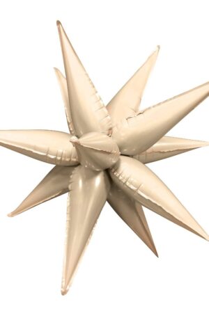 Balon foliowy Gwiazda 3D karmelowy 26cali 70cm