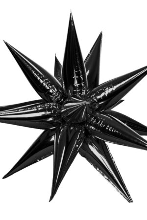 Balon foliowy Gwiazda 3D czarny 26cali 70cm