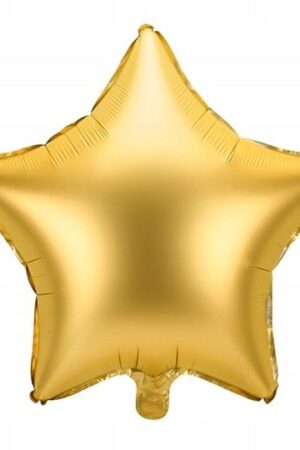 Balon foliowy gwiazda 18 cali Złoty Matowy 50szt