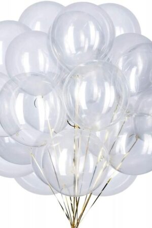 Balony lateksowe transparentne 100szt 12 cali