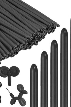 Balon lateksowy modelingowy czarny, do modelowania 100szt