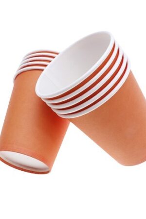 Kubeczki papierowe pomarańczowe 6szt