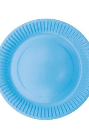 Talerzyki papierowe niebieskie 7cali 6szt