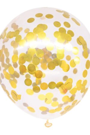 Balony lateksowe 12 cali 100szt z konfetti złotym