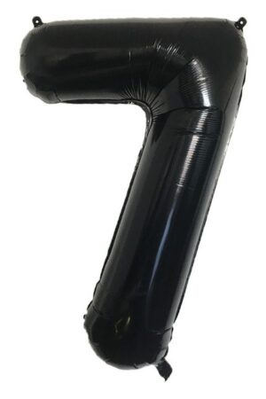 Balon foliowy cyfra 7 czarny, 32cale