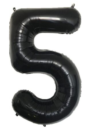 Balon foliowy cyfra 5 czarny,32cale