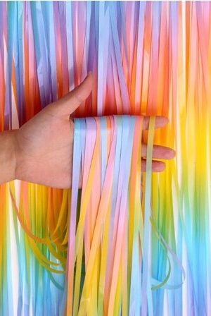 Kurtyna imprezowa tęczowa 100x200cm