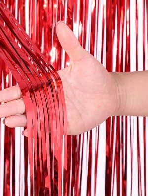 Kurtyna imprezowa matowy czerwony 100x200cm