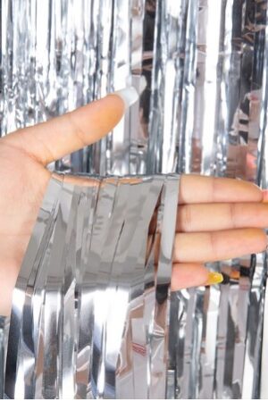 Kurtyna imprezowa srebrna 100x200cm