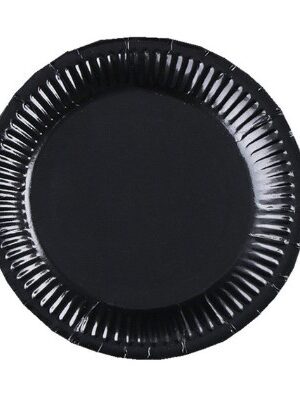 Talerzyki papierowe czarne 7cali 6szt
